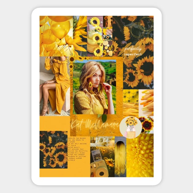 Katherine McNamara - Glowing in Sunshine Sticker by BeCreativeArts